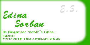 edina sorban business card